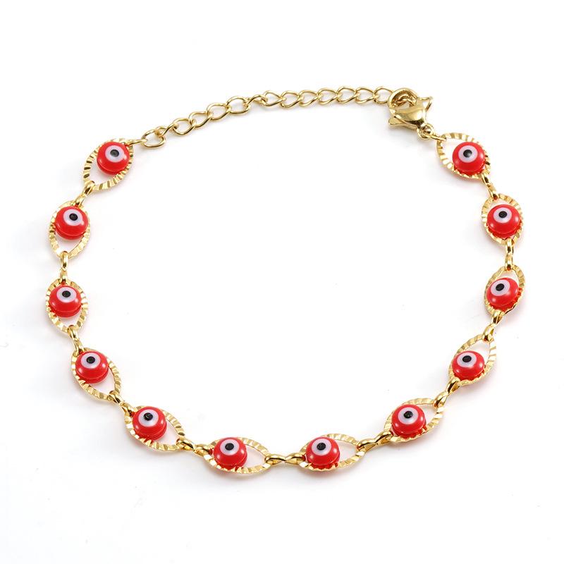 2025 New Trendy Stainless Steel "Devil's Eye" Bracelet American Hip-hop Classic Design Niche Jewelry