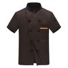 Double Breasted Chefs Coat Breathable Chefs Jacket Color Stitching Chefs Uniform Hotel Restaurant Work Shirt Clothes