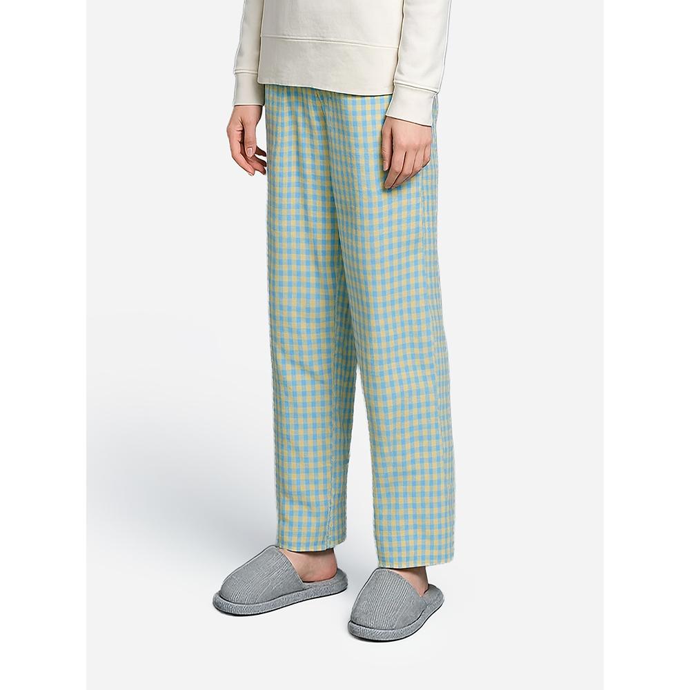 

Daiso [публичный] Клетчатые пижамные брюки L желтый