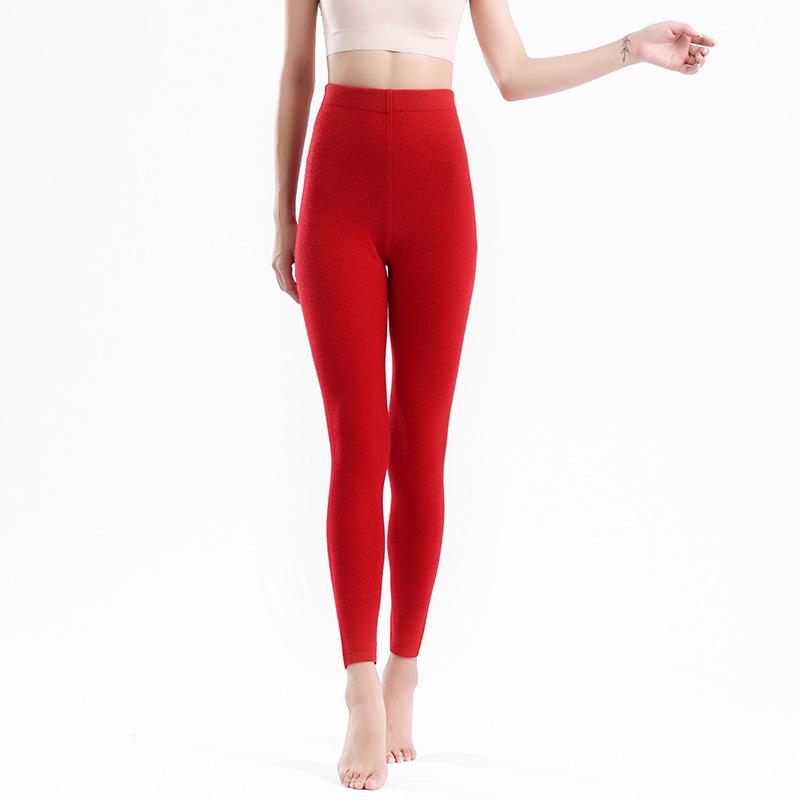

Women s Pure Wool Knit Solid Color Casual Pants - Autumn/Winter Fashion, Warm & Versatile Tights XL