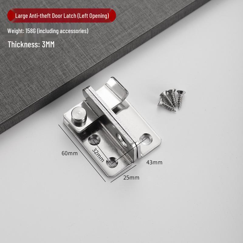 Stainless Steel Sliding Door Latch Anti-theft Buckle Lock