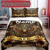 3pcs Duvet Cover Set (1*Duvet Cover + 2*Pillowcase, Without Core), Custom Name AEK Athens FC Pattern Bedding Set, Home Bedroom Decor Gift