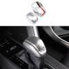 For Toyota Venza 2021-2023 Matte Silver Console Gear Shift Knob Cover Trim 2pcs
