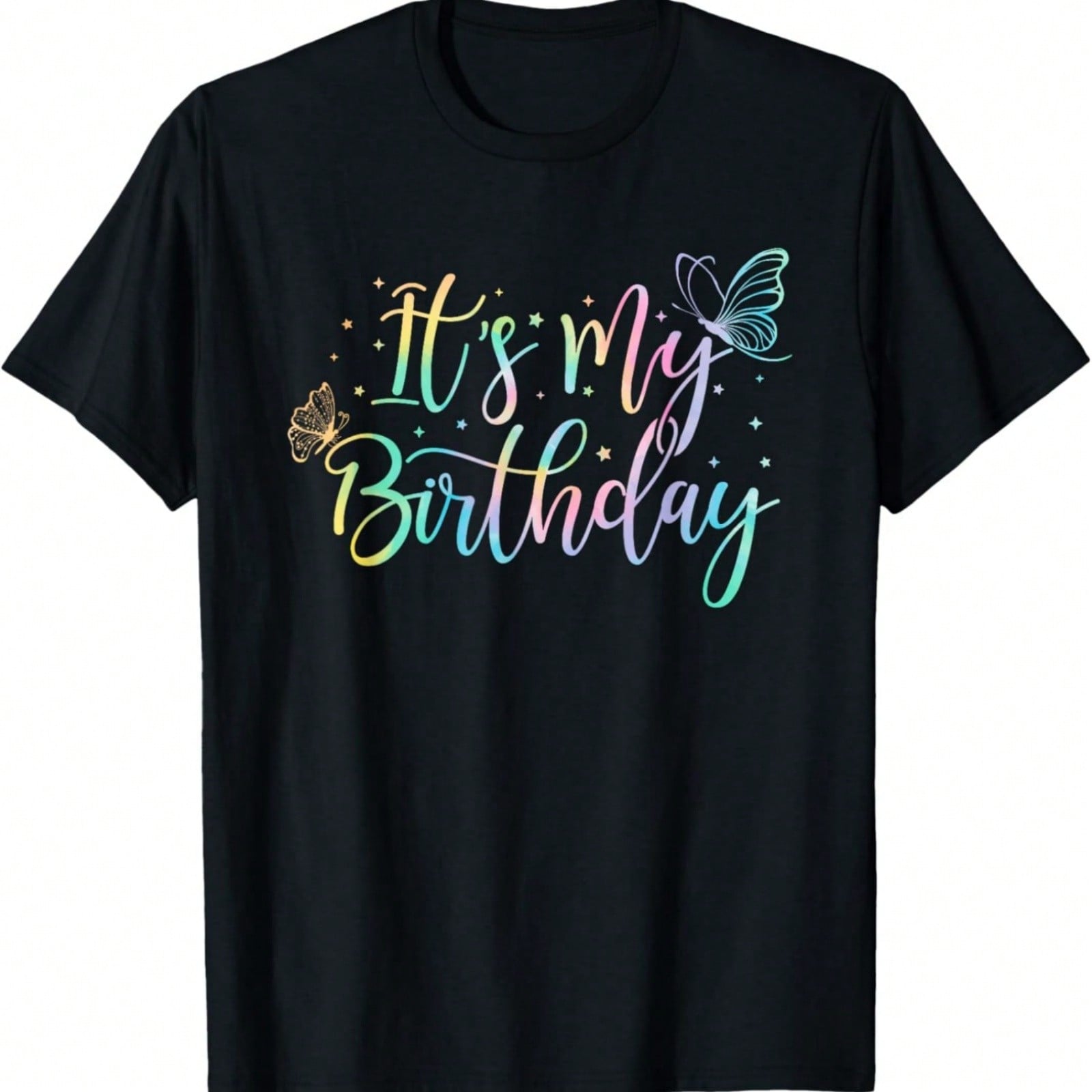 It s My Birthday Butterfly Tie Dye Birthday Party Girl T-Shirt S