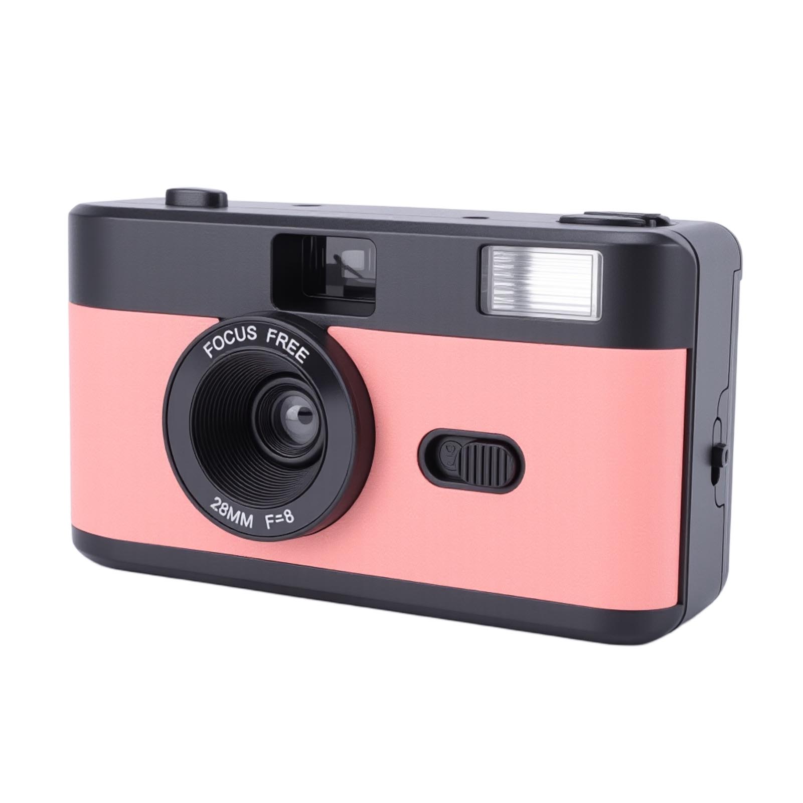 

35mm Film Camera 28mm F/8 Lens 1/120s Shutter Speed Retro Film Camera with Flash and 27 Color Films