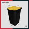 KOTARBAU® Poubelle Cuisine Tri Sélectif De 50 L Avec Couvercle En Polyéthylène - Jaune - Kotarbau