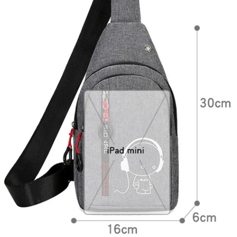 Men's and Women's Crossbody Bag Outdoor Sports Running Glow-in-the-dark Bag Casual Men's and Women's Chest Bag