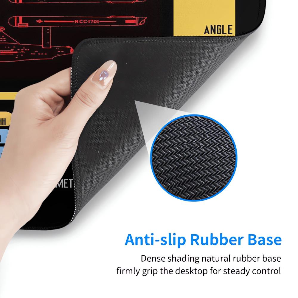 Large Game Mouse Pad Star Trek Office Accessories Keyboard Non-slip Extended Starship Blueprint Gamer Computer Cabinet Desk Pads