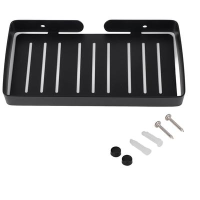 Nástenný držiak na mydlo z nehrdzavejúcej ocele Odkladacia polica s odkvapkávačom do kúpeľne a kuchyne (čierna)