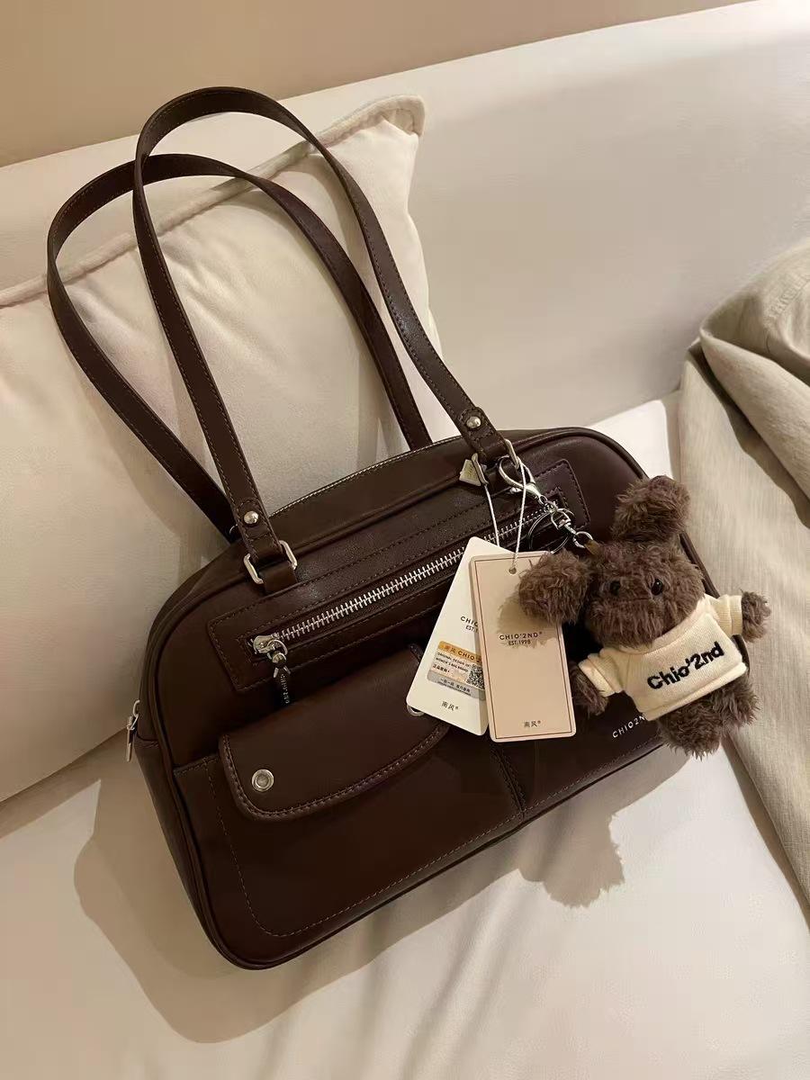 

TOU new woven bag summer seaside dopamine rainbow straw bag lunch box armpit bag commuter shoulder bag