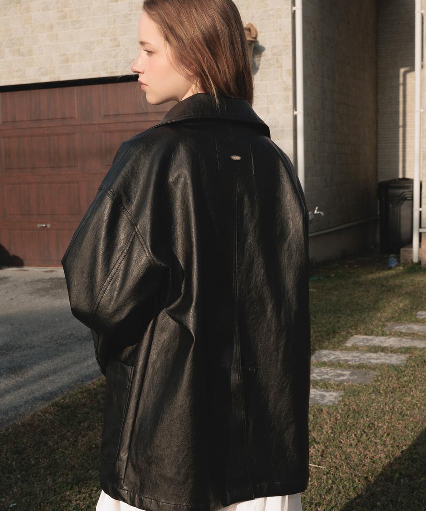 Deheve Classic Leather Half Jacket [Black]