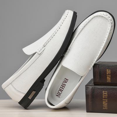 Herren Loafers aus echtem Leder Stilvolle formelle Kleiderschuhe Atmungsaktive Herren Businessschuhe Neue bequeme einfache Laufschuhe Mokassins
