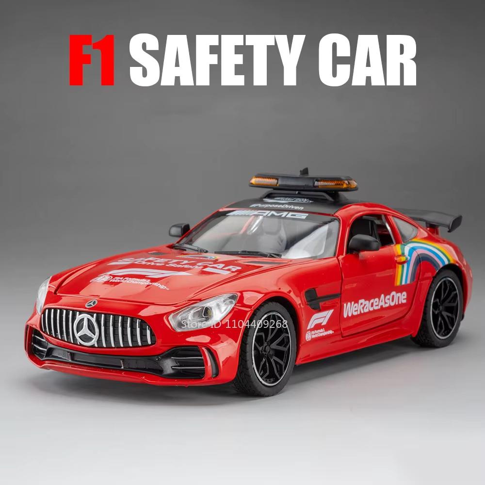 1:24 SLR GTR F1 Sports Car Model Toy Alloy Diecast Shock Absorption Supercar Sound Light Doors Opened Models Kids Christmas Toys