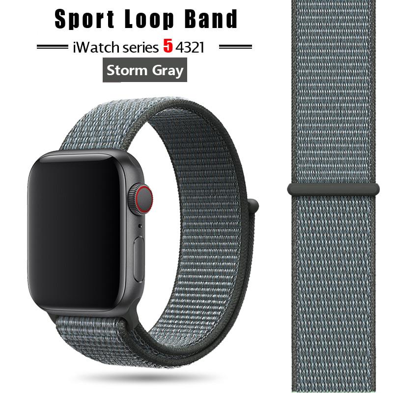 Nylon Sports Strap for Apple Watch Strap 44mm/40mm Apple Watch 6 SE 5 4 3 Strap Iwatch Strap 38mm/42mm Bracelet with Watch Accessories