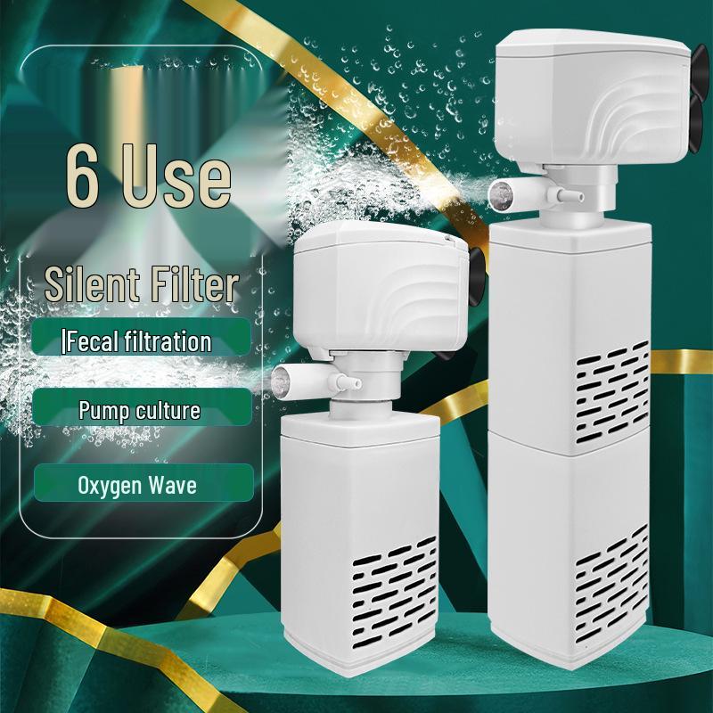 Aquarium Silent Three-in-One Filter Pump & Oxygenator System