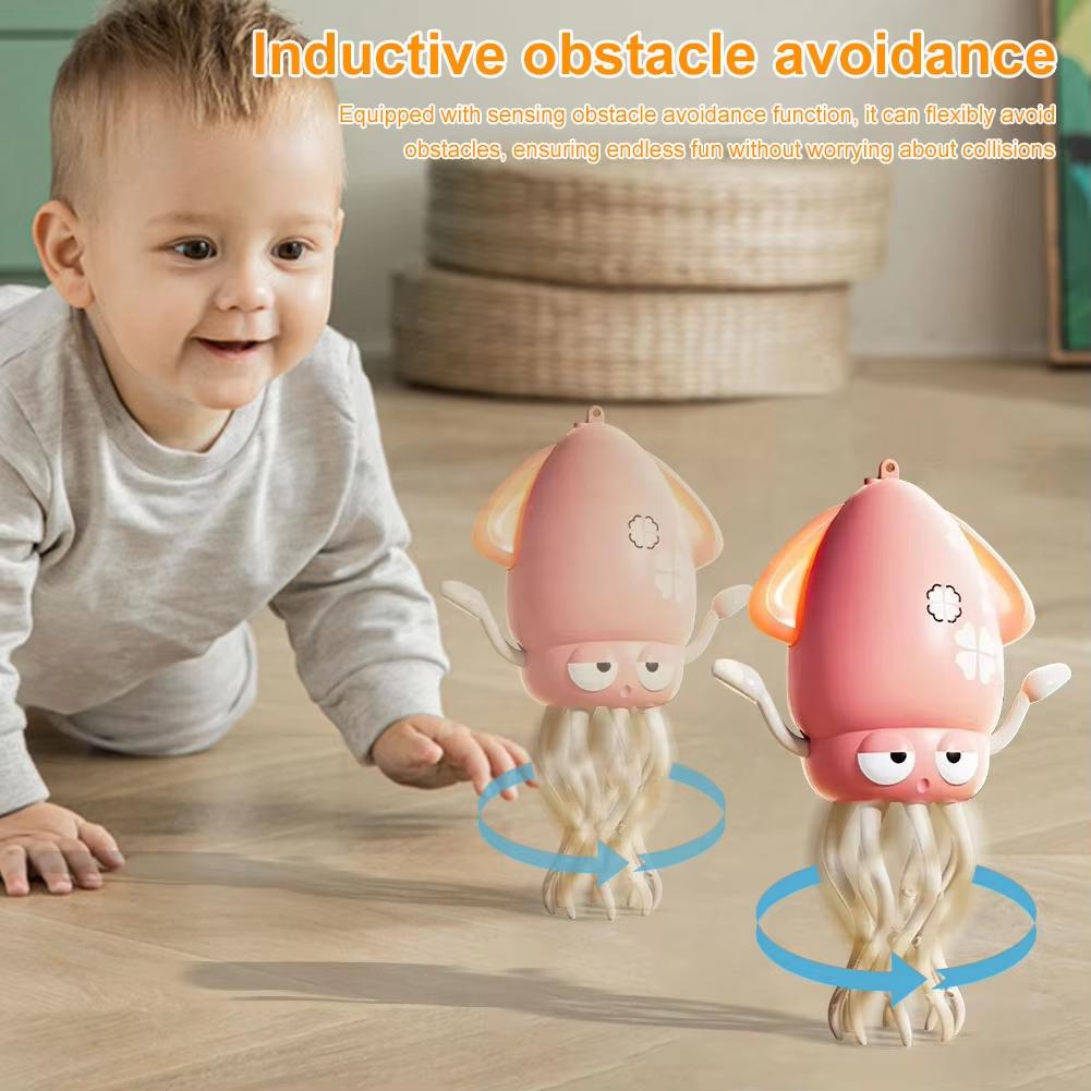 Baby Spielzeug Tanzender Oktopus Kleinkind Elektrische Fidget Spielzeuge Anti Stress Leuchtend Musik Krabbelspielzeug Spiele für Kinder Kinder Haustiere Katze