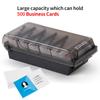 Professional Business Card Holder Box for  , Large Capacity 500 Card Storage with Dividers and Index Tabs, Clear Plastic Lid