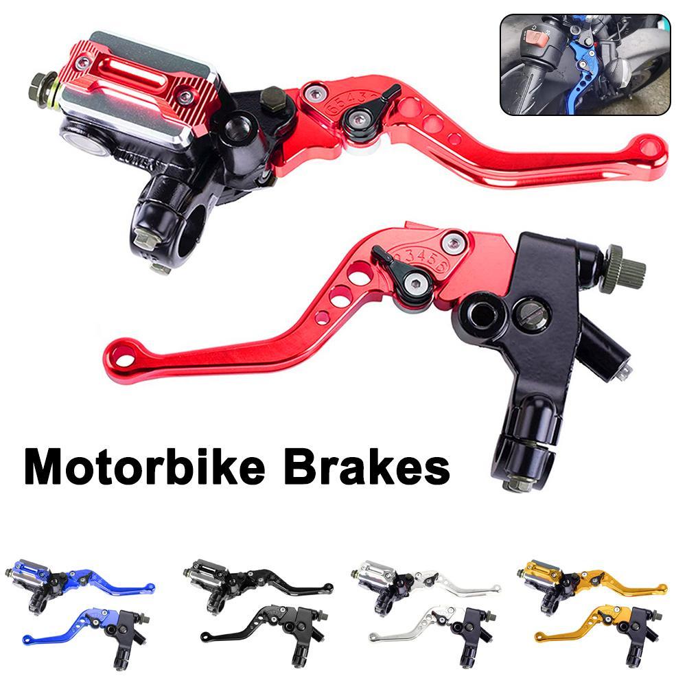 1Pair 22mm 7/8" Universal Motorcycle Hydraulic Brake Clutch Master Cylinder Reservoir Lever Adjustable Brake Clutch System