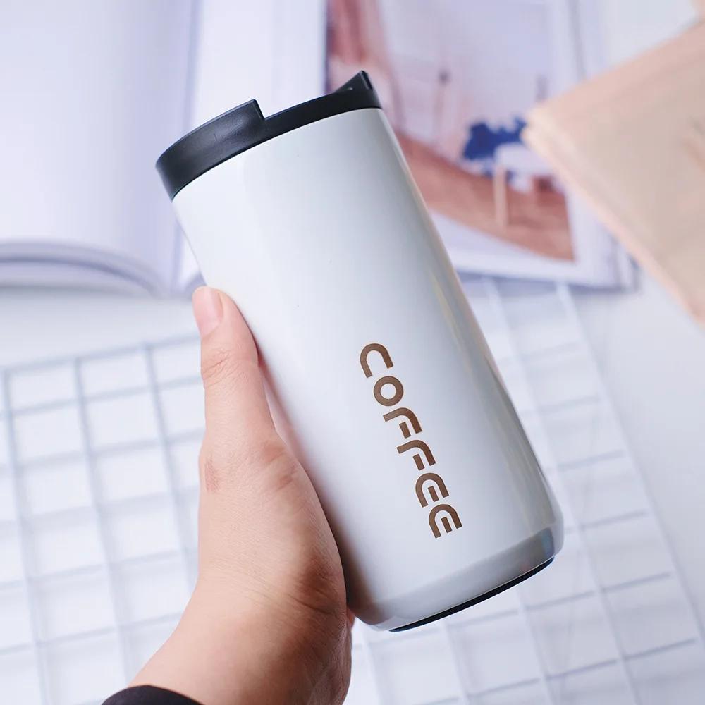 400ml/500ml Double Stainless Steel 304 Coffee Mug Leak-Proof Thermos Mug Travel Thermal Cup Thermosmug for Gifts