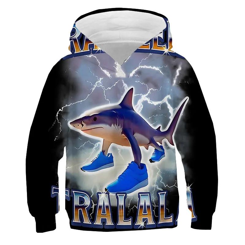 Italiensk Hjerneorm Shimpanzinni Bananini Mote Hettegenser Tralalero Tralala Genser Tenåring Hettegenser Sport Barn Menn Populære Hettegensere