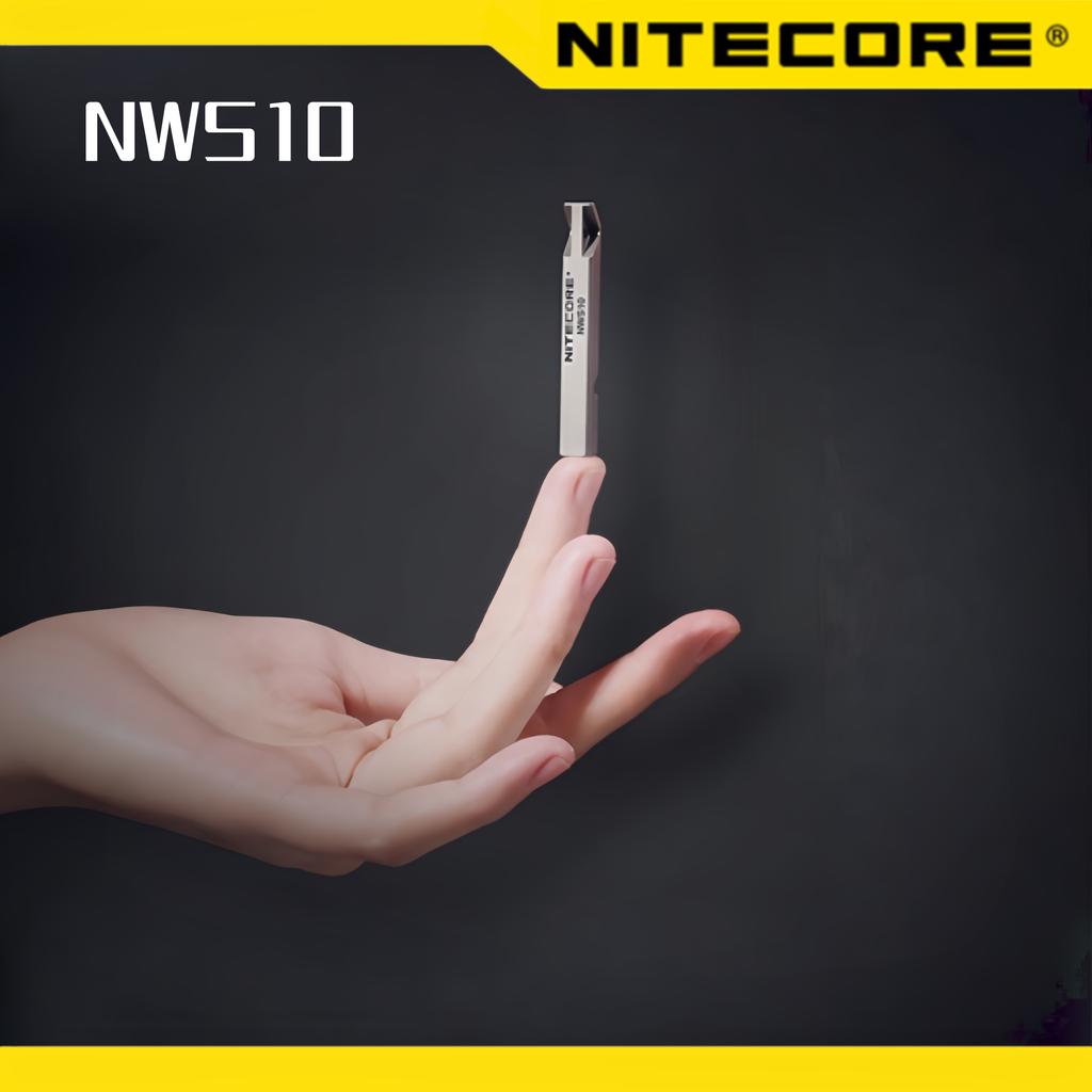 NITECORE NWS10 Whistle Titanium Emergency Necklace Pendant Outdoor 120dB with Key Chain