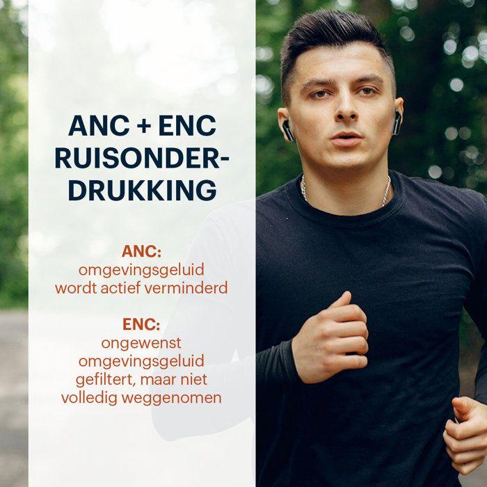 Écouteurs Sans Fil - GRUNDIG - Modèle Intra-Auriculaire - Bluetooth 5.3 - ANC - 6,5h Autonomie