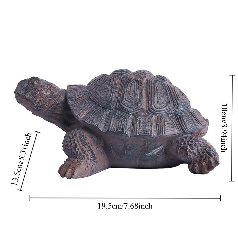 Resin Tortoise Statue Outdoor Garden Courtyard Decoration Cute Sea Turtle Model Figurine Animals Sculpture Home Farm Ornaments