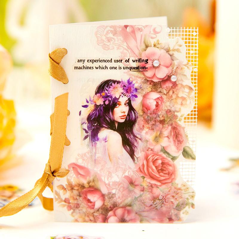 420 Τεμ./κουτί Ρετρό Χαρακτήρας Κορίτσι Αυτοκόλλητα Χαρακτήρας Journaling Διακοσμητικά Κινητά Scrapbooking DIY Χειροποίητος Λογαριασμός Σταθερά Αυτοκόλλητο