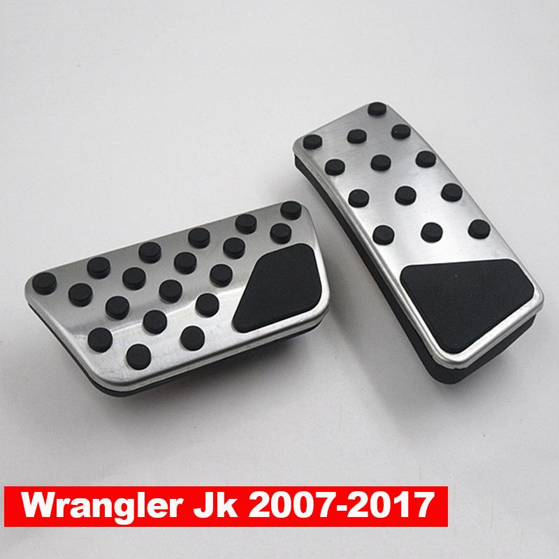 For Jeep Wrangler JK JL 2007-2017 2018    2022 Car Foot Rest Pedal Fuel Accelerator Brake Pedals Cover Non-slip Pad