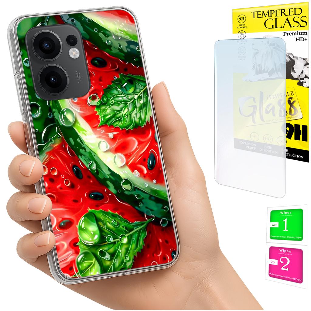 Etui Do Oppo Reno 13F 5G / 13 Fs 5G Foto Obudowa Case Plecki Arbuz + Szkło