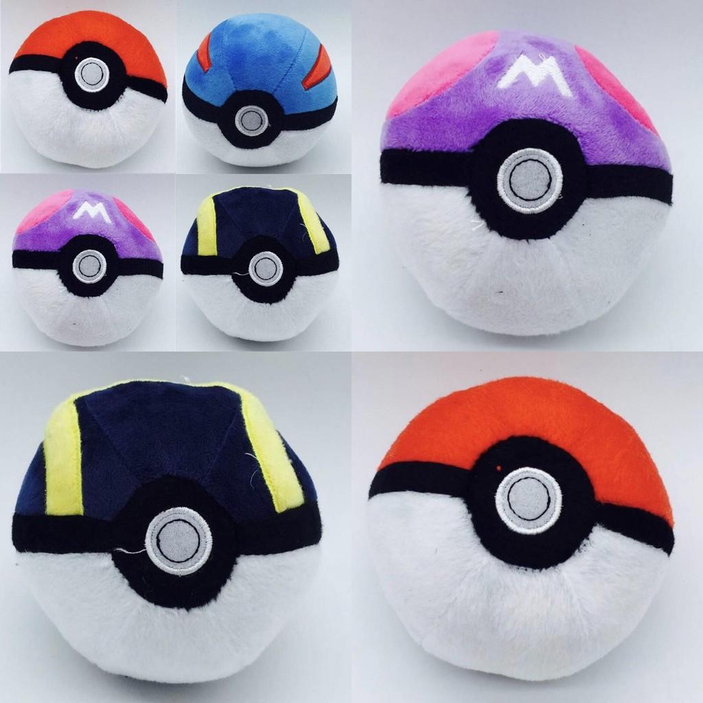 Adorable 4.7" Pokemon Pokeball Plush Stuffed Toy For Kids