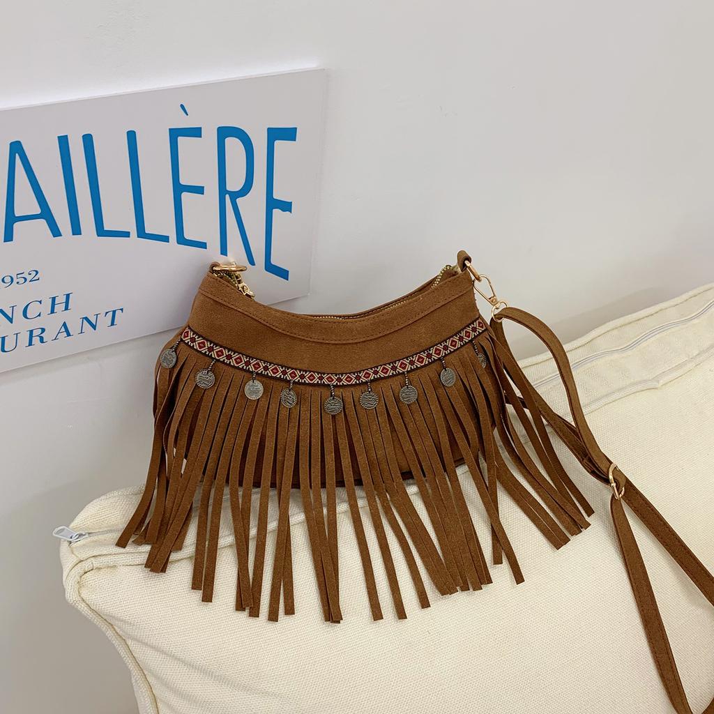 Retro Ethnic Style Su Saddle Bag, Fashionable Single-shoulder Crossbody Women's Bag