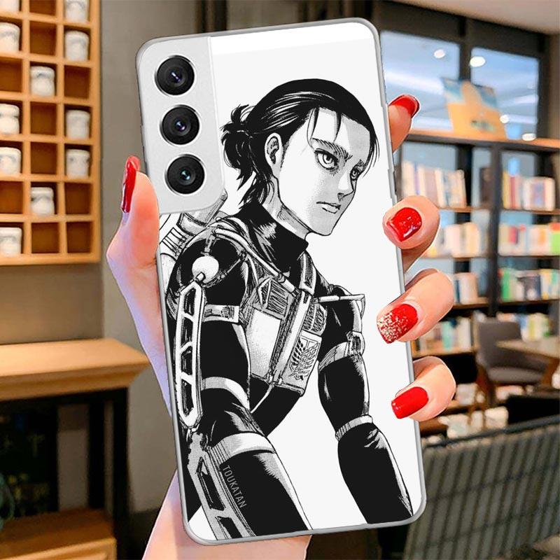 Attack Eren Cover Phone Case For Samsung Galaxy S26 S25 Edge S24 Ultra S23 S22 Plus S21 S20 FE Soft Fundas Shell Galaxy S25 S24