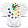 12 Pcs Paint Palettes, Paint Palette Tray Plastic For Kids And Adults To Create Diy Craft Professional Art Painting - GXCC