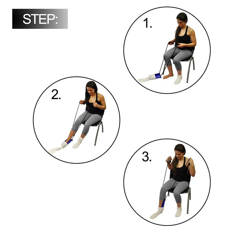 Pomocné zariadenie na nosenie ponožiek s penovými držadlami, Ponožkový pomocník na pančuchy pre staršie ženy, mužov