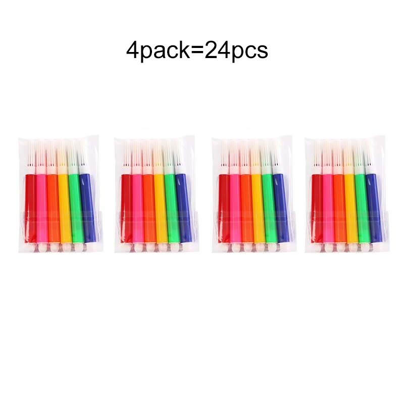 

4/8/12/24pack Mini Watercolor Pens 6-Color Drawing Markers Suitable for Students Painting Art Stationery Accessories TMZ
