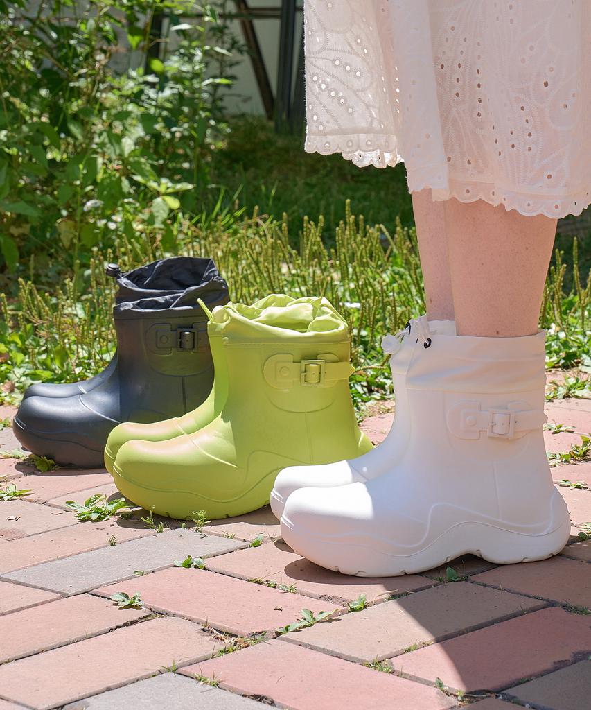 Shoehi Rose String Belt Rain Boots (3 Colors)_R0017