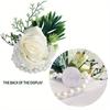 1Pc Simulation Bridesmaids and Groomsmen Wedding White Rose Green Plant Corsage Wrist Flower