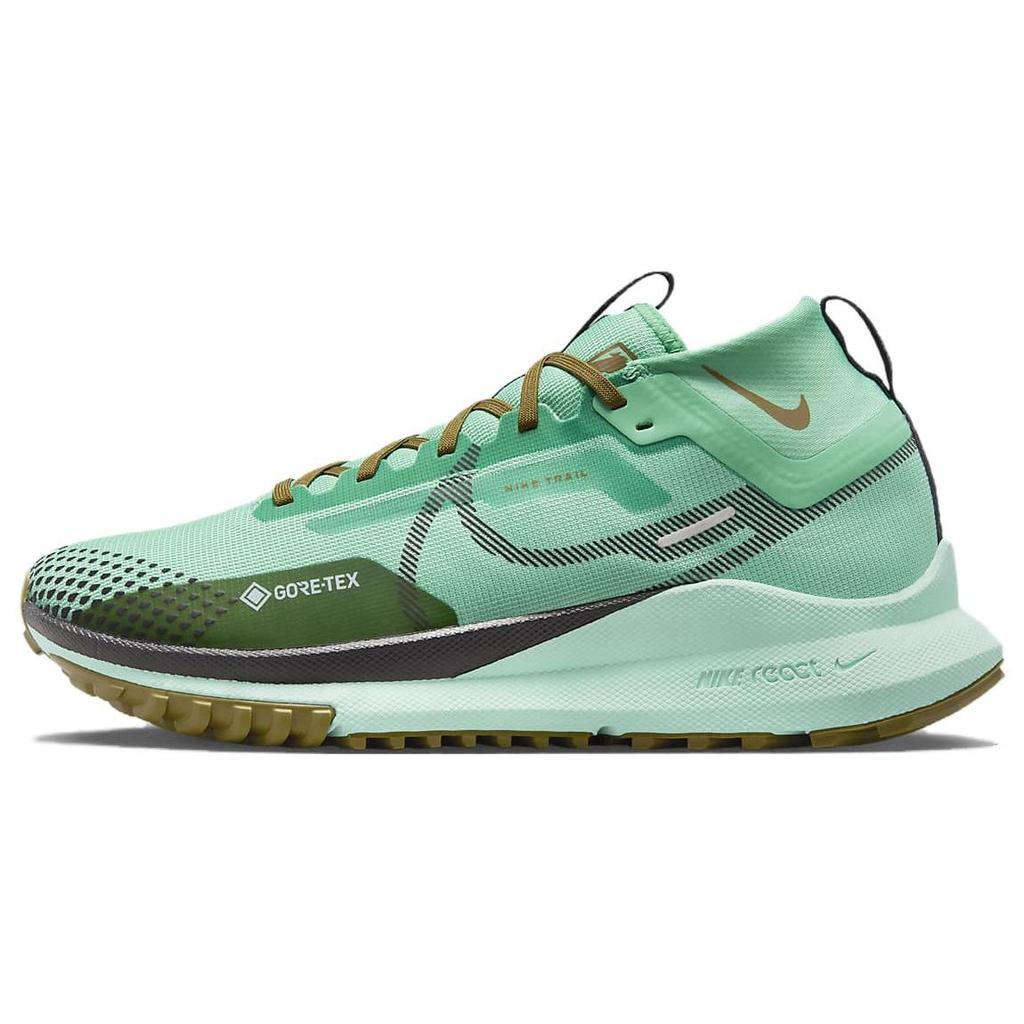 Nike React Pegasus Trail 4 Gore Tex Wiosenna Zieleń Oliwkowa Miętowa Pianka Czarny DJ7926-301