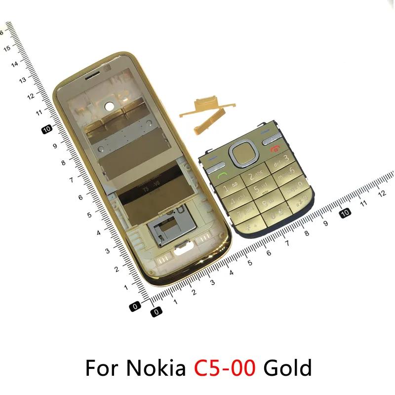 For Nokia 6300 C3 C3-00 C5 C5-00 6303 Battery Back Cover Front Keyboard Housing Case