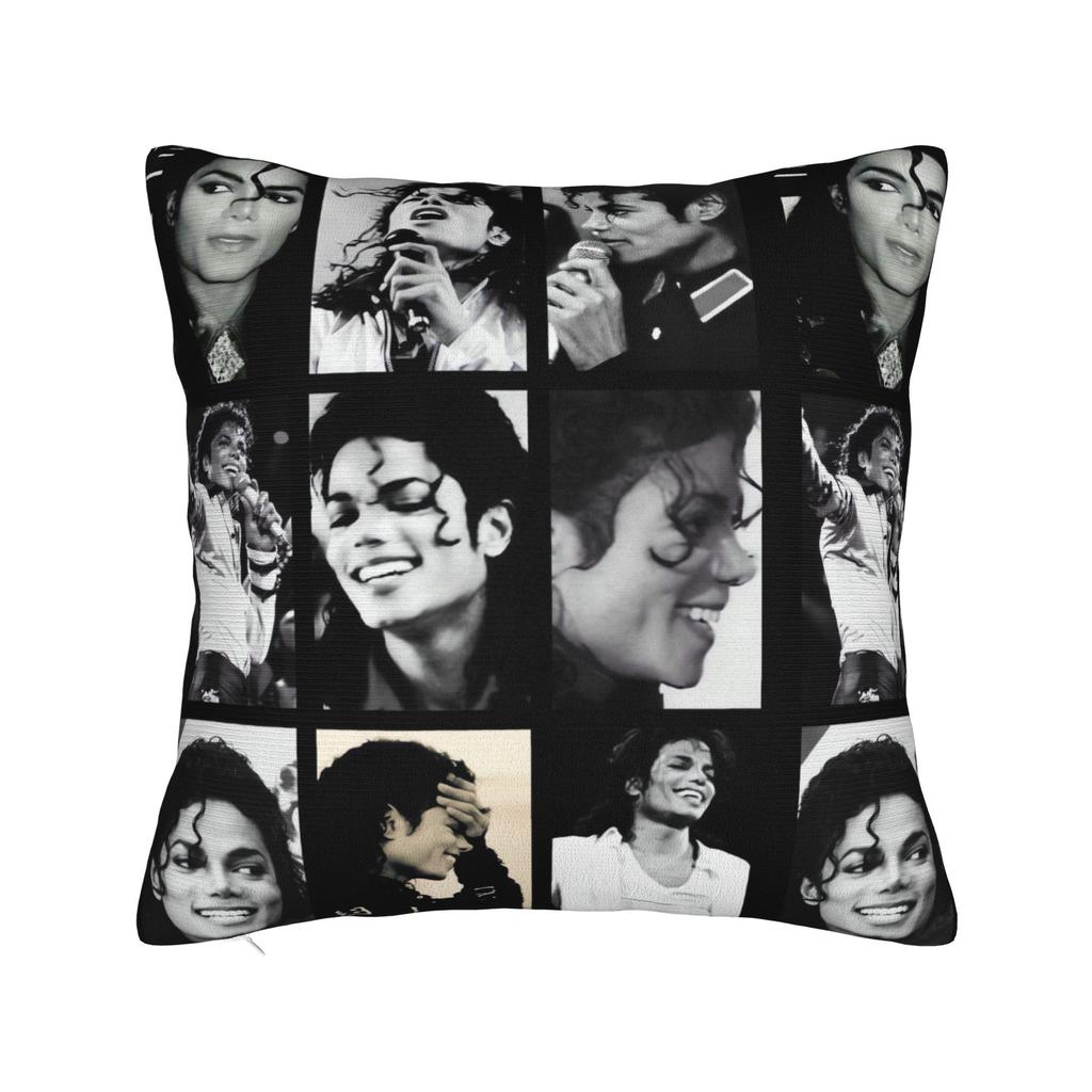 Pillow Cover Lively Michael Jackson Crowd Collage Retro Trendy Pillow Case For Chair Sofa Home Decor Pillowcases