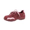 Grape Mother, the Same Style, Leather German Training Shoes, Women's Round Head Sports Shoes, Casual Suede Forrest Gump Shoes, Large Size Wome