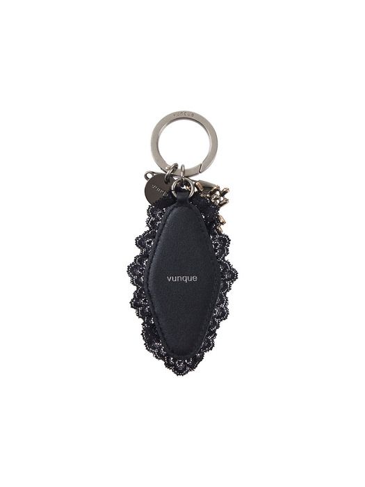 vunque Goth Lace Leather Charm (Goth Lace Leather Charm) Black