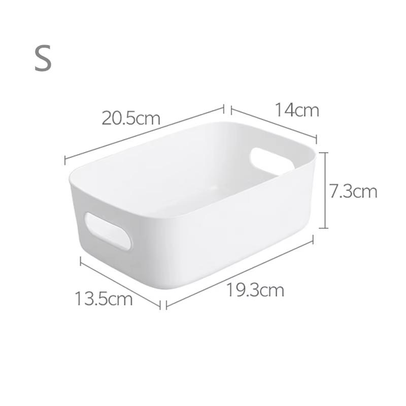 

1PC 20/25/30cm Desktop Storage Box Dormitory Sundries Plastic Cosmetic Storage Box Bathroom Kitchen Sorting Storage Basket Bins