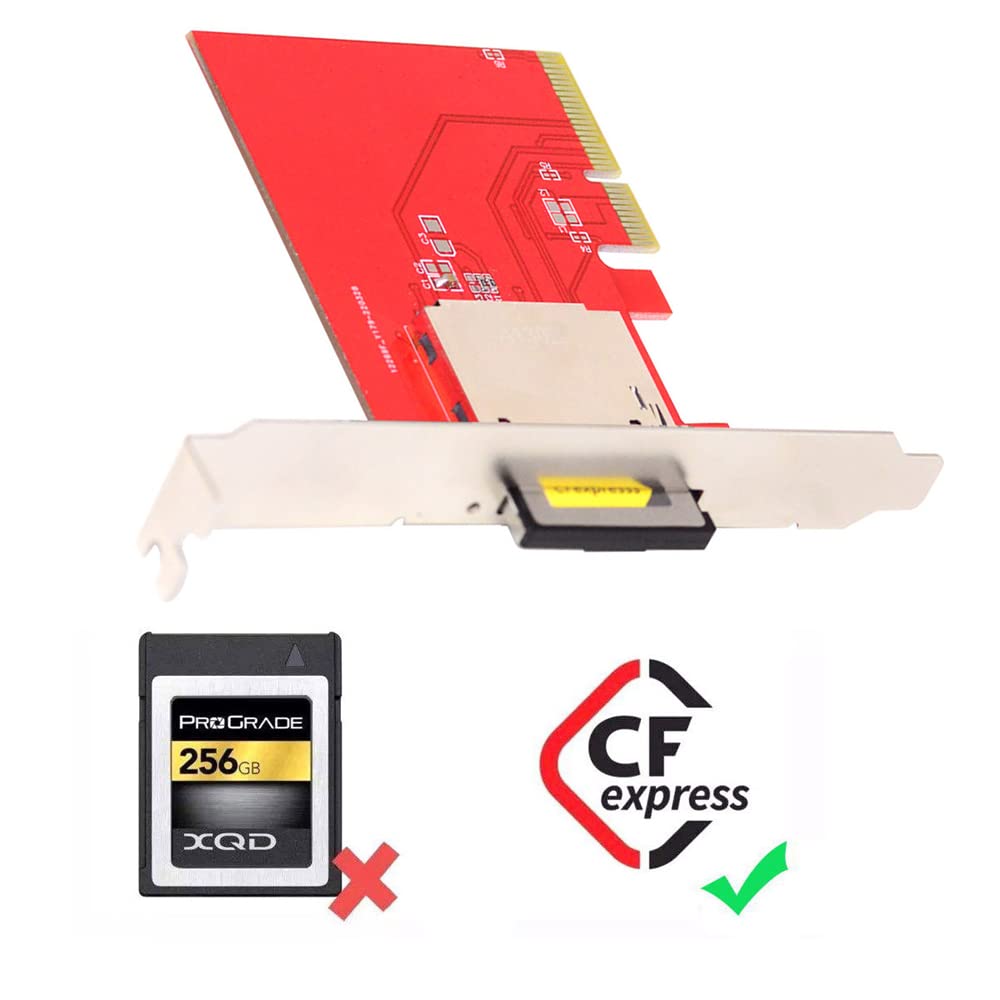 NFHK PCI-E 4X Mainboard To CF Express Expansion Card Adapter, Supports CFE Type-B R5, Z6, and Z7 Memory Cards