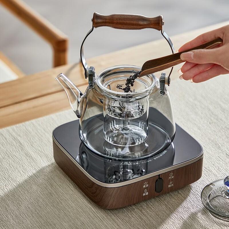 YIHUTEA Minimalist Glass Tea Set with Electric Ceramic Stove