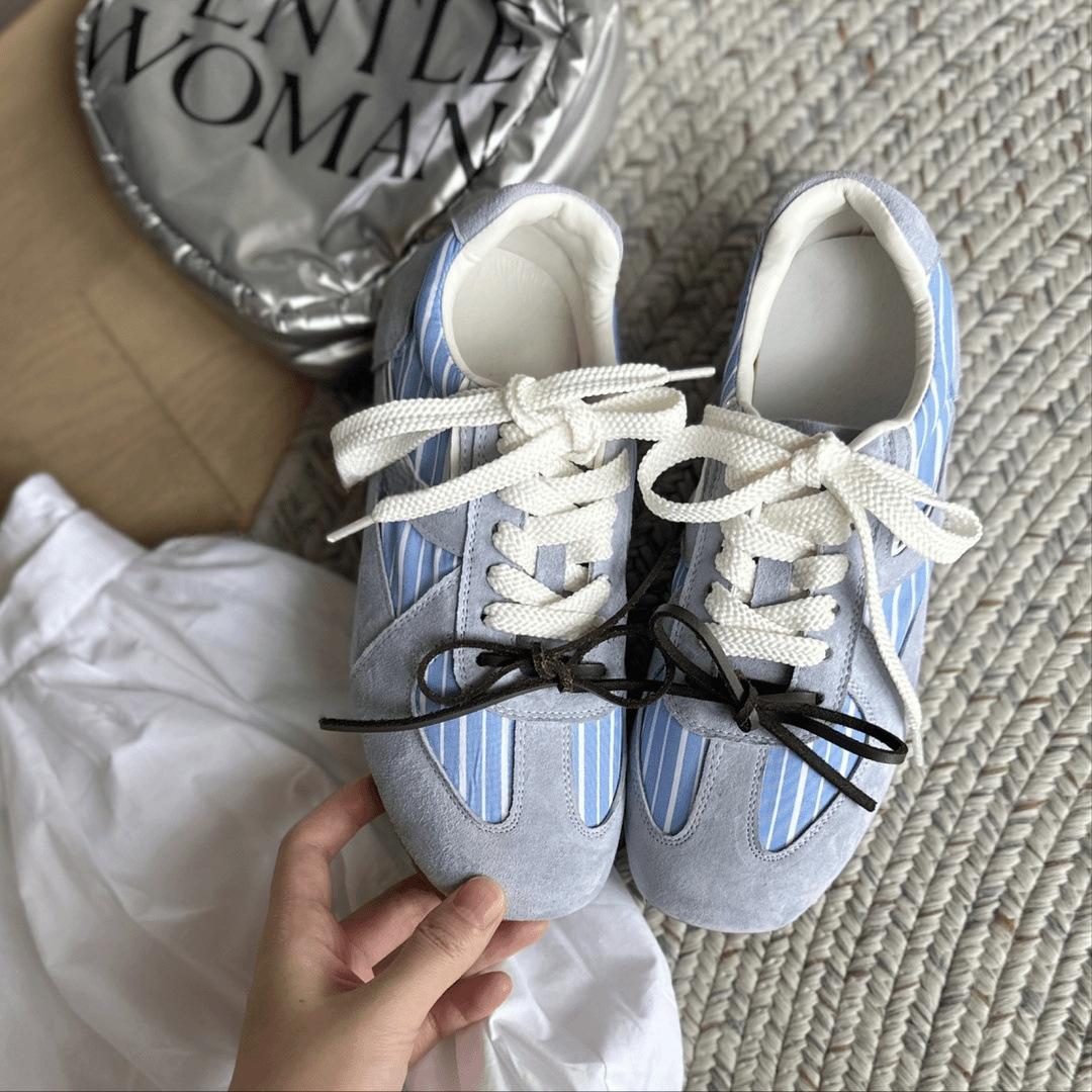 

[Li Landy s same style] Oxygen stripe inner height increase | Mesh breathable ballet shoes sports training shoes women s shoes 40