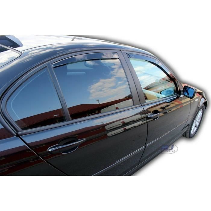 Air Deflectors - Compatible BMW - E46 - 4 Doors - Tinted Acrylic - 4 Pieces
