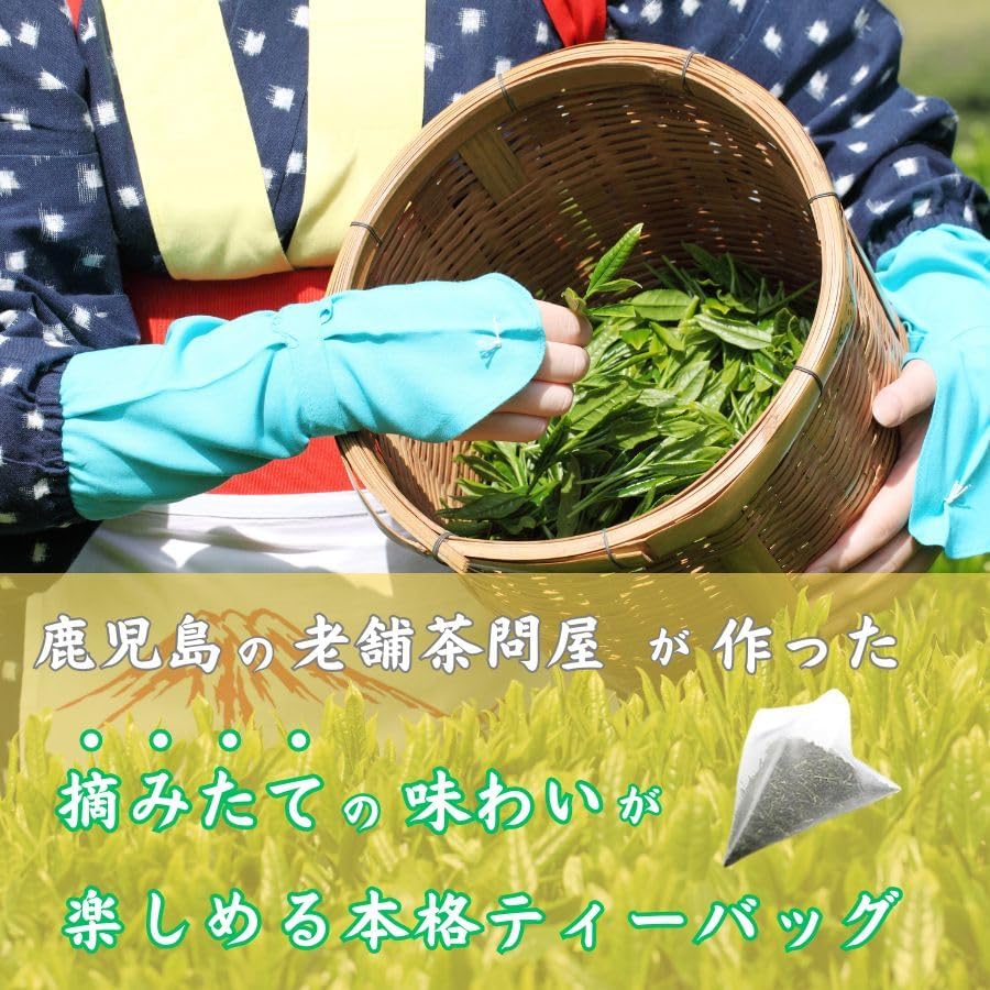 green tea Sweet and delicious Kagoshima tea from a tea wholesaler No tags Tea bags 600g x 40p x 3 Tea packs suitable for teapots and water freshly low
