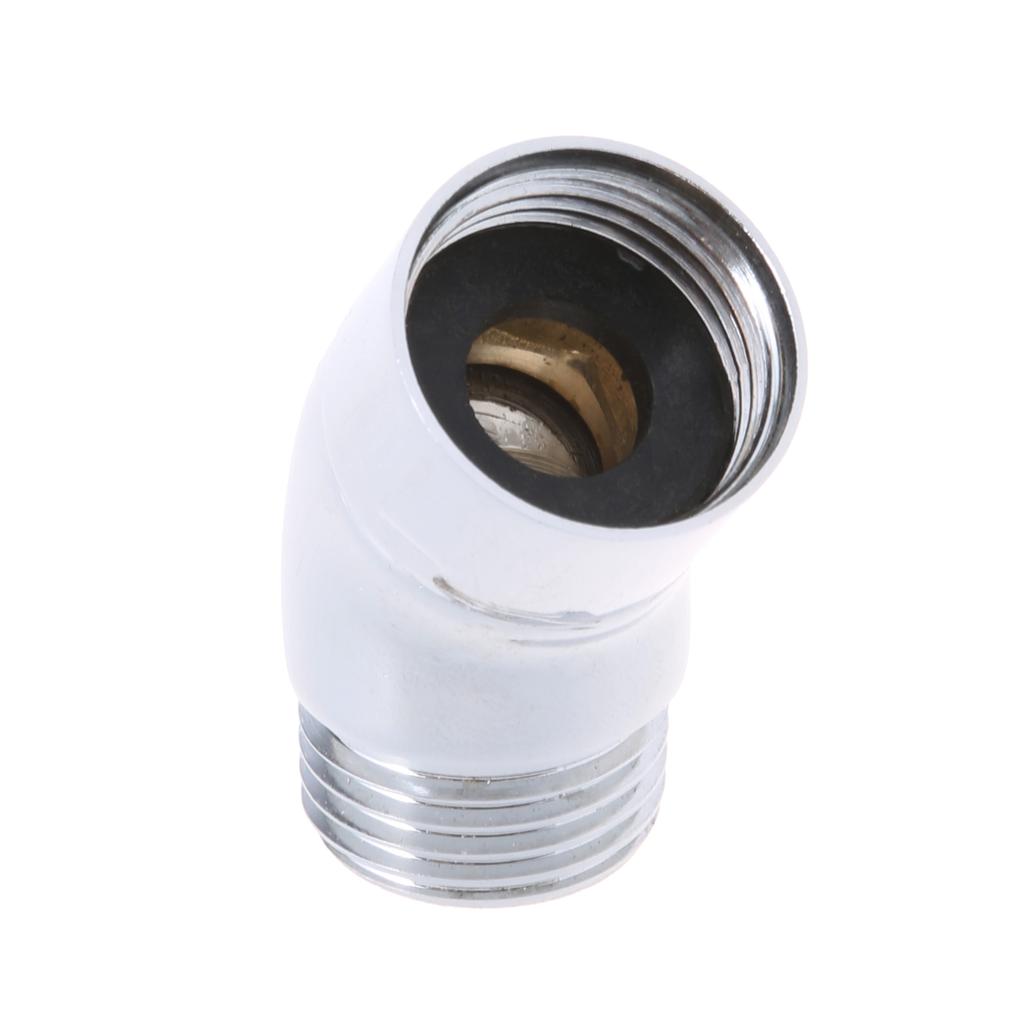 135 Degrees Shower Head Elbow Adapter Shower Arm Angle Adapter for Wall mounted Shower or Hand Shower Easily to Install